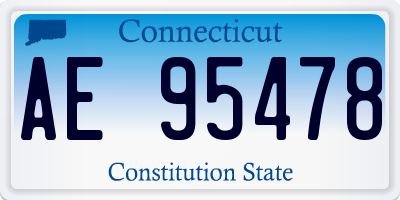 CT license plate AE95478