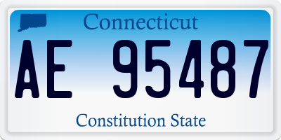 CT license plate AE95487