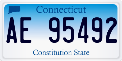 CT license plate AE95492