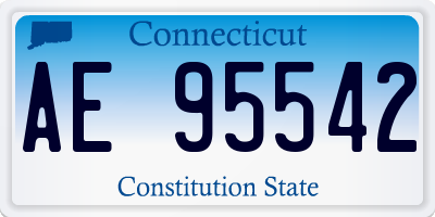 CT license plate AE95542