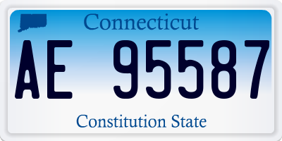 CT license plate AE95587