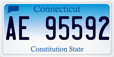 CT license plate AE95592