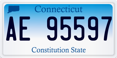 CT license plate AE95597