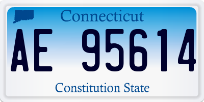 CT license plate AE95614