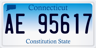 CT license plate AE95617