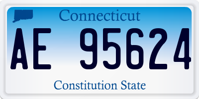 CT license plate AE95624