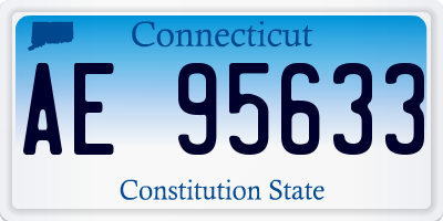 CT license plate AE95633