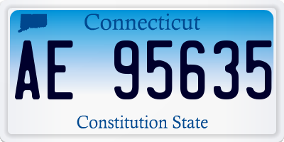 CT license plate AE95635