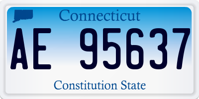 CT license plate AE95637
