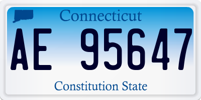 CT license plate AE95647