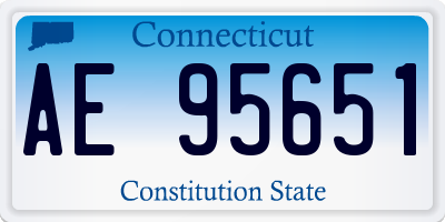 CT license plate AE95651