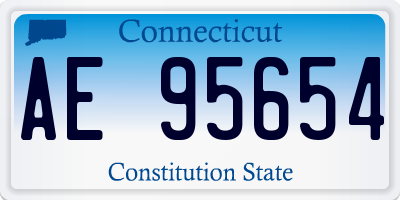 CT license plate AE95654