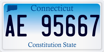 CT license plate AE95667