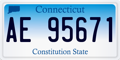 CT license plate AE95671