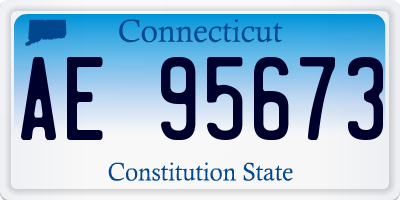 CT license plate AE95673
