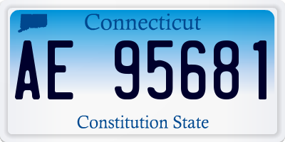 CT license plate AE95681