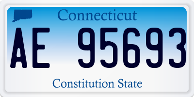 CT license plate AE95693