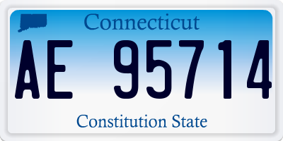 CT license plate AE95714
