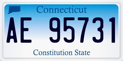 CT license plate AE95731