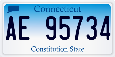 CT license plate AE95734
