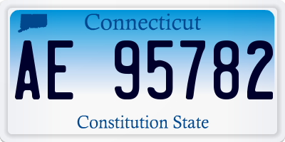 CT license plate AE95782