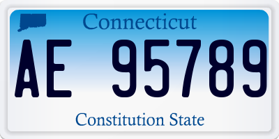 CT license plate AE95789