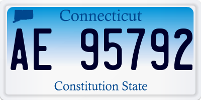 CT license plate AE95792
