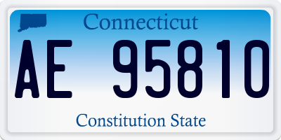 CT license plate AE95810