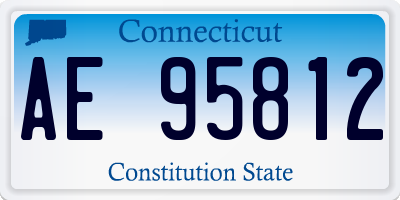 CT license plate AE95812