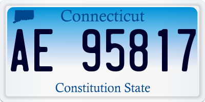 CT license plate AE95817