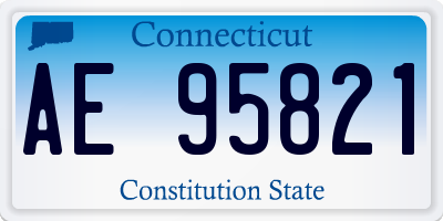 CT license plate AE95821