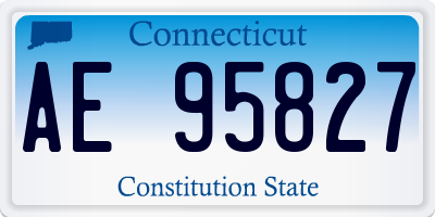 CT license plate AE95827