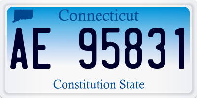 CT license plate AE95831
