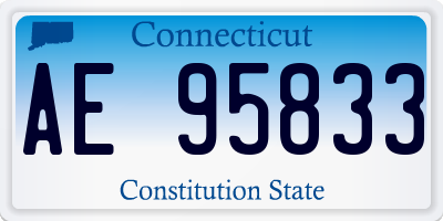 CT license plate AE95833