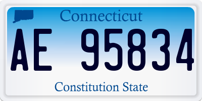 CT license plate AE95834