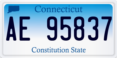 CT license plate AE95837
