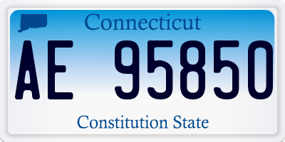 CT license plate AE95850