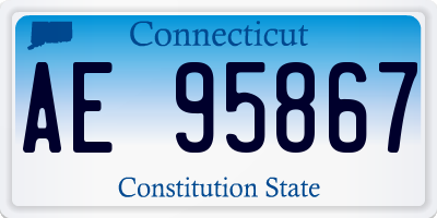 CT license plate AE95867