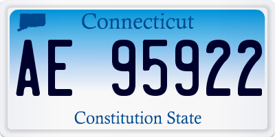 CT license plate AE95922