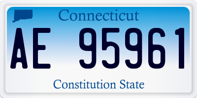 CT license plate AE95961