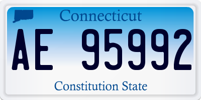 CT license plate AE95992