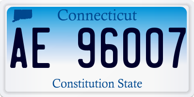 CT license plate AE96007