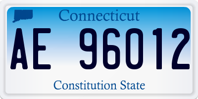 CT license plate AE96012