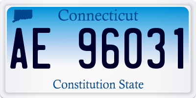CT license plate AE96031