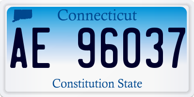 CT license plate AE96037