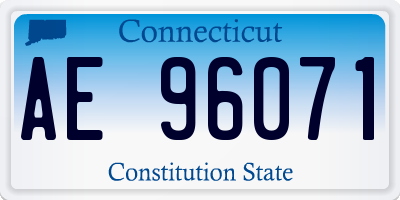 CT license plate AE96071