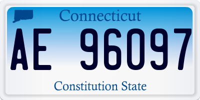 CT license plate AE96097