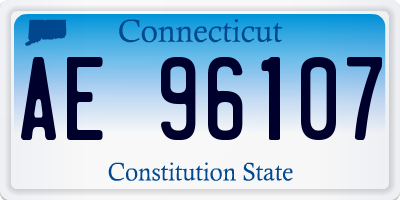CT license plate AE96107