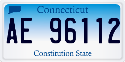 CT license plate AE96112