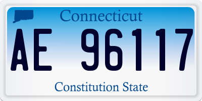 CT license plate AE96117
